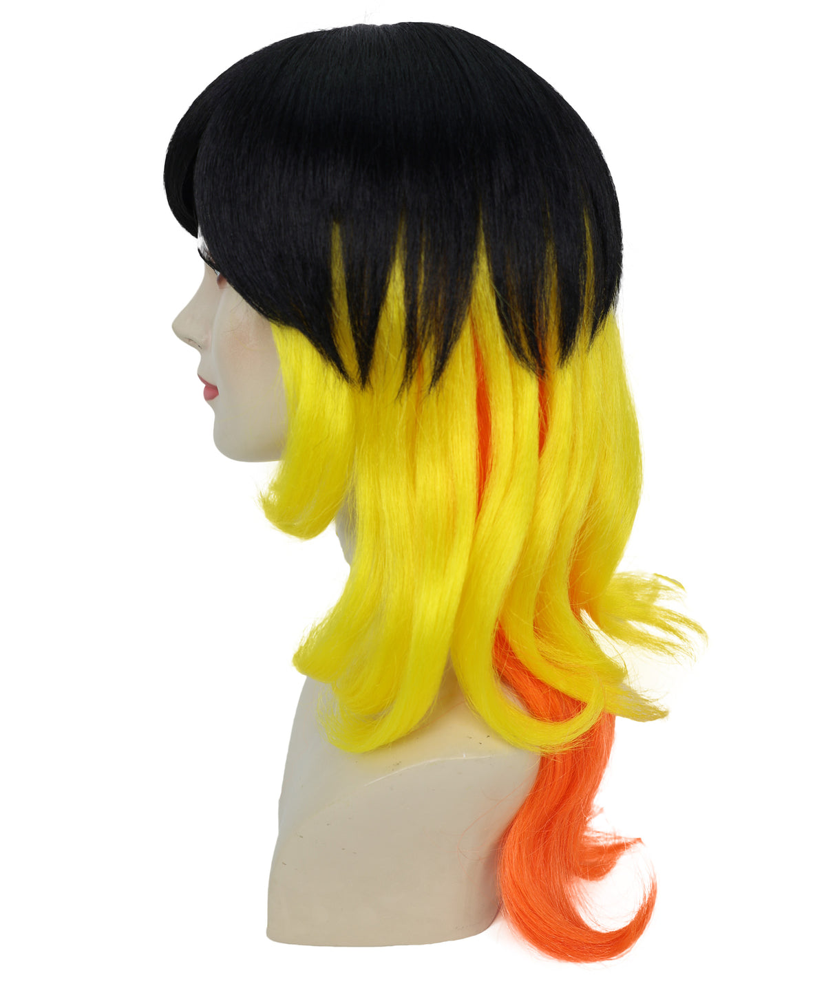 Wigs2you H-7230 女性用マルチカラーウィッグ | ハロウィン・カーニバル用ロングウェーブ・コスチュームヘア | ハロウィンに最適 | 通気性の良いキャップレス仕様
