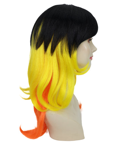 Wigs2you H-7230 女性用マルチカラーウィッグ | ハロウィン・カーニバル用ロングウェーブ・コスチュームヘア | ハロウィンに最適 | 通気性の良いキャップレス仕様