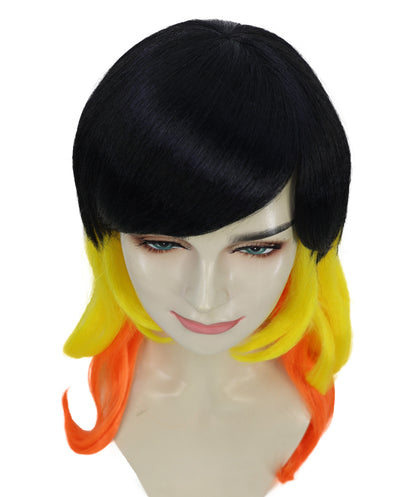 Wigs2you H-7230 女性用マルチカラーウィッグ | ハロウィン・カーニバル用ロングウェーブ・コスチュームヘア | ハロウィンに最適 | 通気性の良いキャップレス仕様