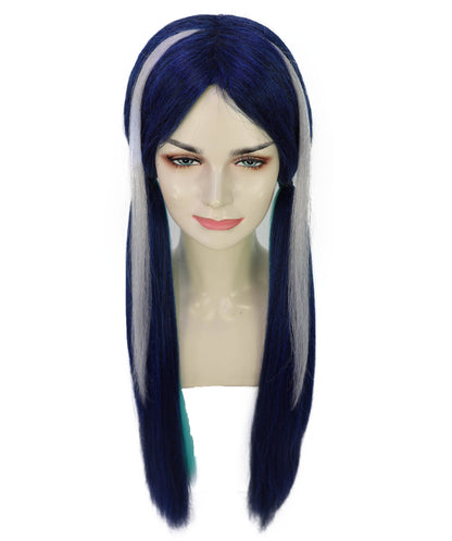 Wigs2you H-7231 女性用ロングストレート・ツートンカラー・ツインテール・アニメウィッグ | ゲームキャラクター風ヘア | ハロウィンに最適 | 通気性の良いキャップレス仕様