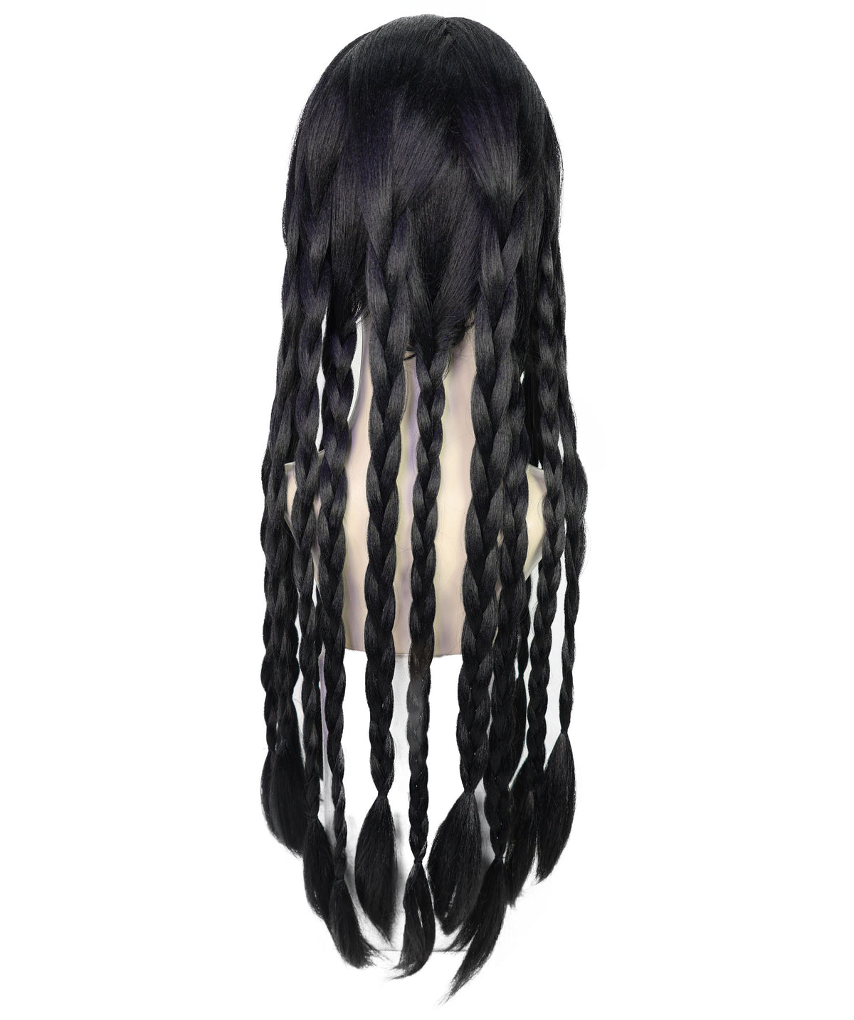 Wigs2you H-7234 女性用ロング・ブラック・ブレイデッドウィッグ（三つ編みウィッグ） | ハロウィンに最適 | 通気性の良いキャップレス仕様