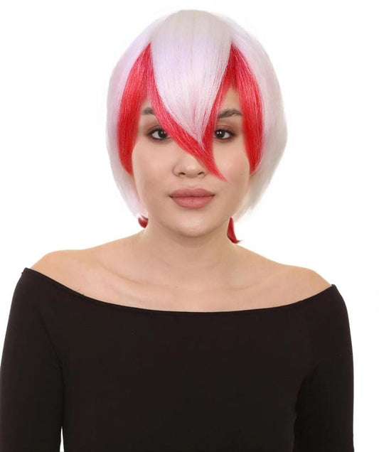 Wigs2you H-7236『鬼灯の冷徹』金魚草ウィッグ（女性用）― サイドにヒレの意匠を施したオレンジのショートヘア、アニメ用難燃性合成繊維使用