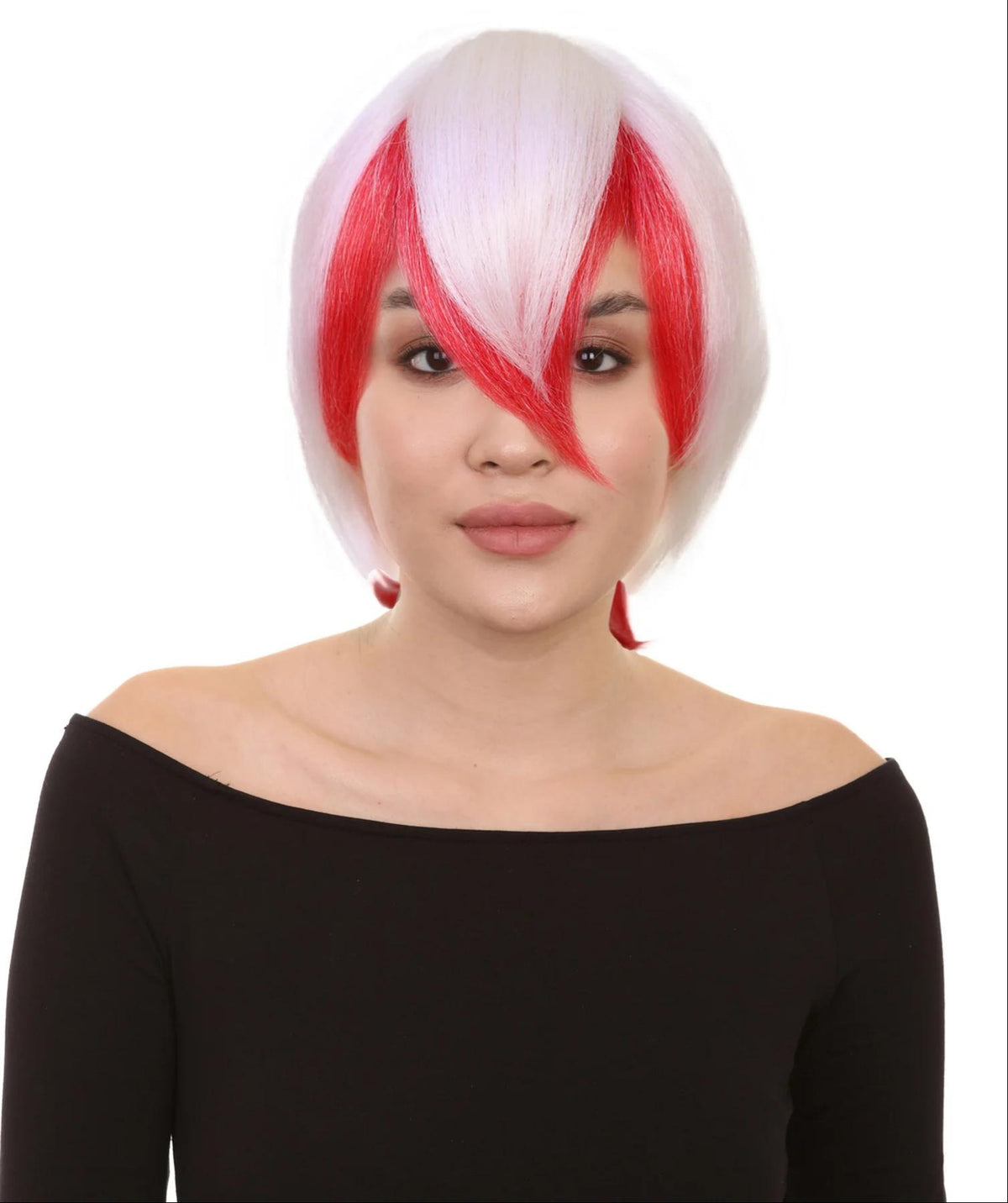 Wigs2you H-7236『鬼灯の冷徹』金魚草ウィッグ（女性用）― サイドにヒレの意匠を施したオレンジのショートヘア、アニメ用難燃性合成繊維使用