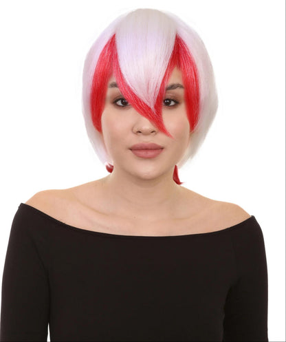 Wigs2you H-7236『鬼灯の冷徹』金魚草ウィッグ（女性用）― サイドにヒレの意匠を施したオレンジのショートヘア、アニメ用難燃性合成繊維使用