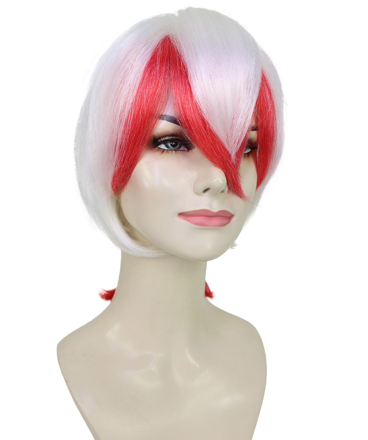 Wigs2you H-7236『鬼灯の冷徹』金魚草ウィッグ（女性用）― サイドにヒレの意匠を施したオレンジのショートヘア、アニメ用難燃性合成繊維使用
