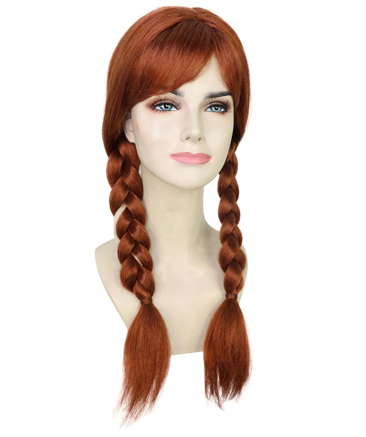 Wigs2you H-7237 女性用 ブラウン・三つ編みツインテール・プリンセスウィッグ | 難燃性合成繊維 | ハロウィンやテーマパーティーに最適