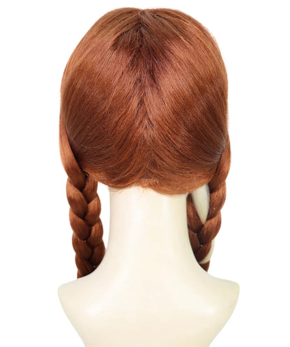 Wigs2you H-7237 女性用 ブラウン・三つ編みツインテール・プリンセスウィッグ | 難燃性合成繊維 | ハロウィンやテーマパーティーに最適
