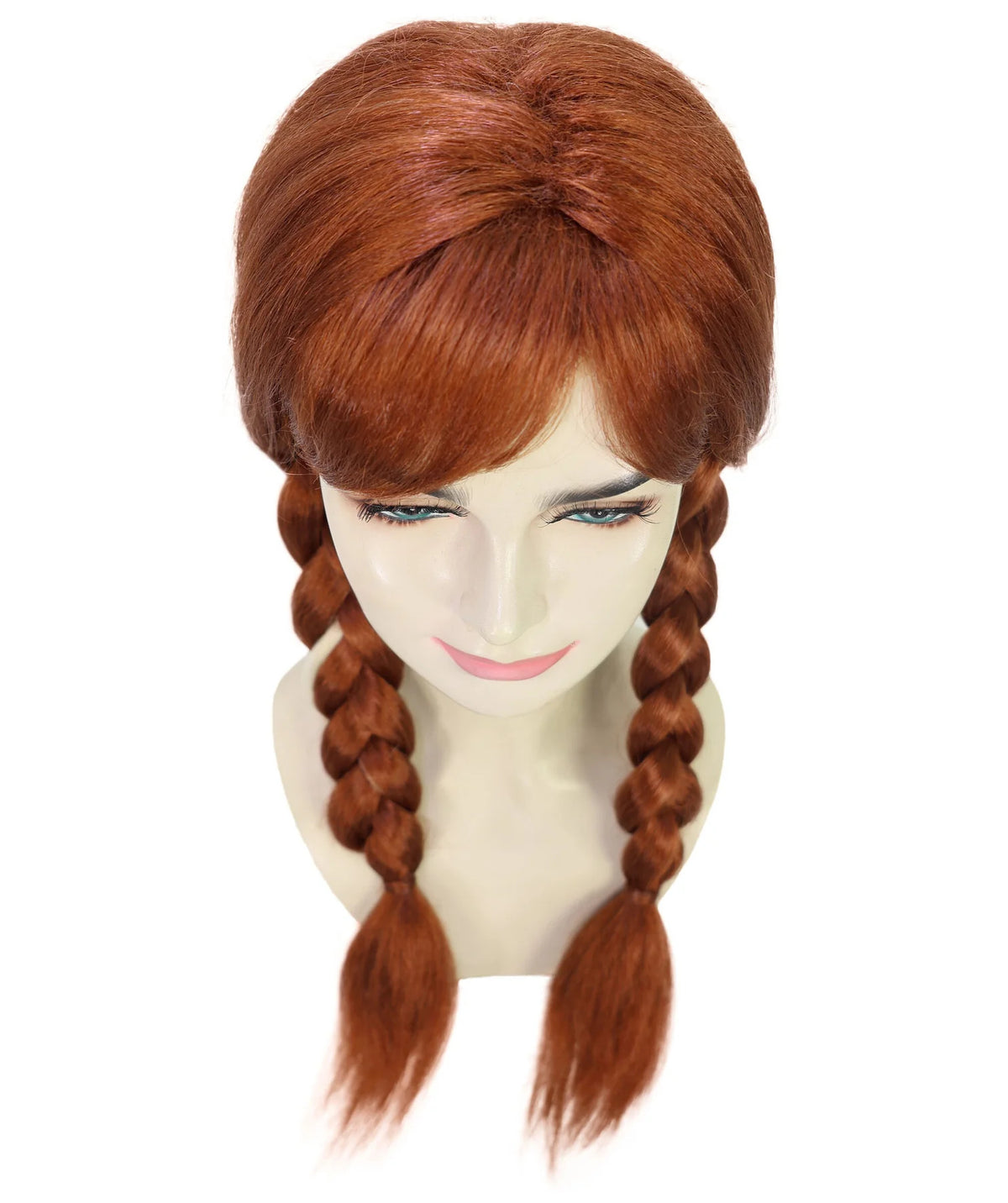 Wigs2you H-7237 女性用 ブラウン・三つ編みツインテール・プリンセスウィッグ | 難燃性合成繊維 | ハロウィンやテーマパーティーに最適