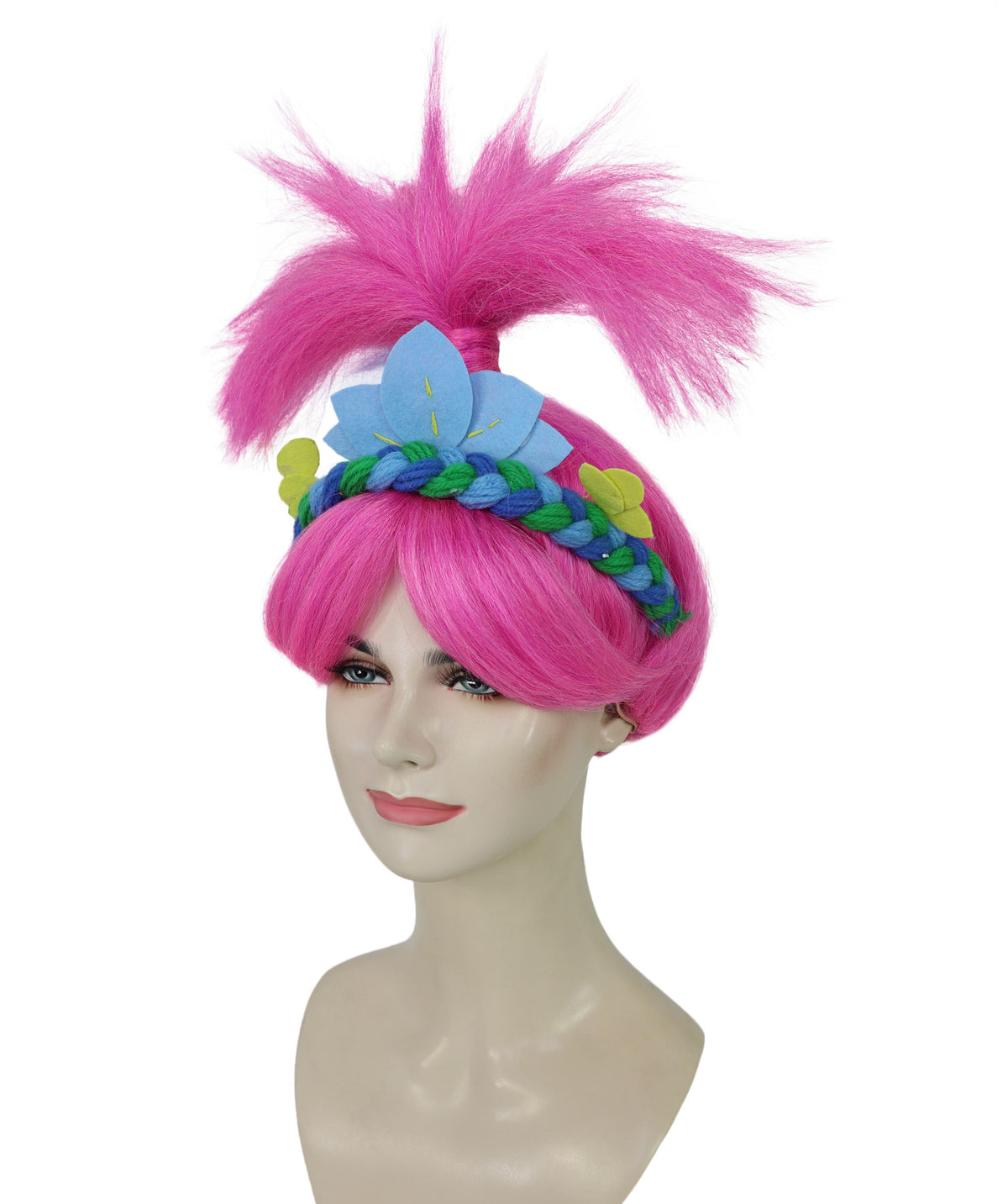 Wigs2you H-7239 女性用トロール・ピンク・ミディアム丈ウィッグ | ハロウィン・コスプレ用ウィッグ | 難燃性合成繊維