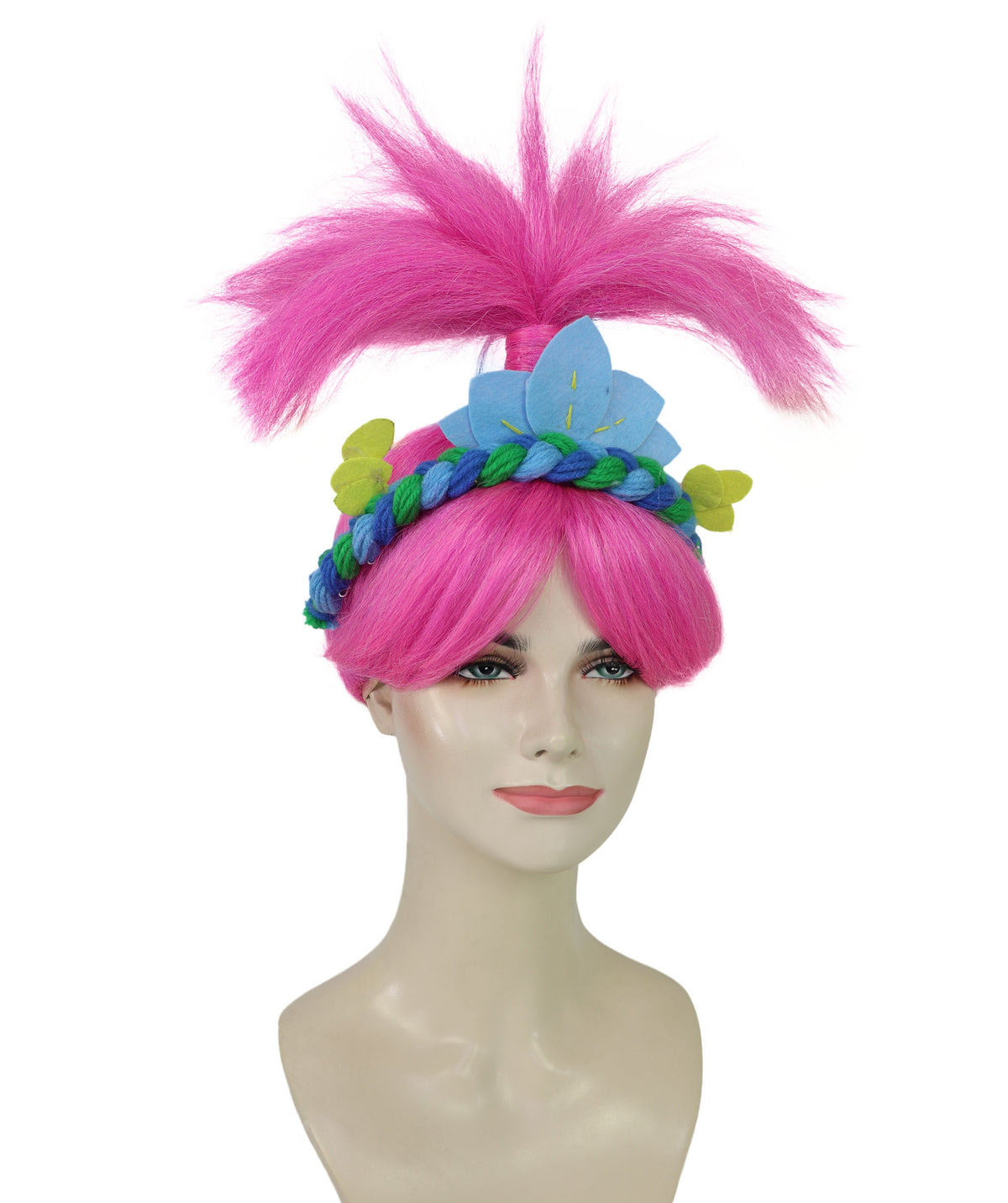 Wigs2you H-7239 女性用トロール・ピンク・ミディアム丈ウィッグ | ハロウィン・コスプレ用ウィッグ | 難燃性合成繊維