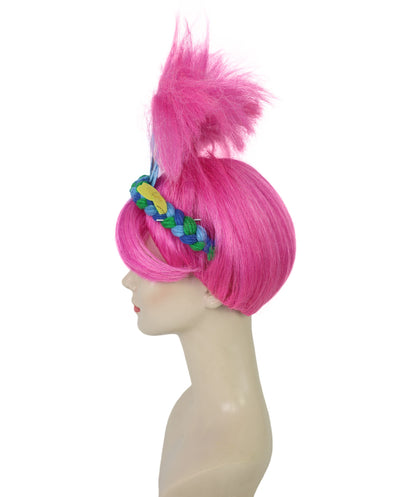 Wigs2you H-7239 女性用トロール・ピンク・ミディアム丈ウィッグ | ハロウィン・コスプレ用ウィッグ | 難燃性合成繊維