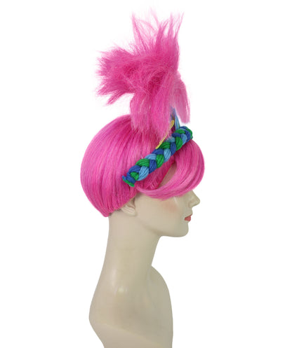Wigs2you H-7239 女性用トロール・ピンク・ミディアム丈ウィッグ | ハロウィン・コスプレ用ウィッグ | 難燃性合成繊維