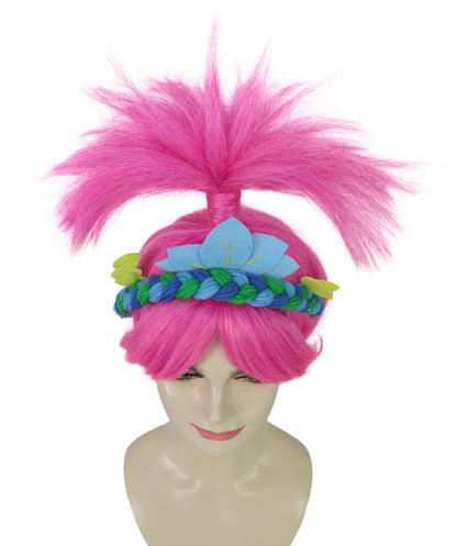 Wigs2you H-7239 女性用トロール・ピンク・ミディアム丈ウィッグ | ハロウィン・コスプレ用ウィッグ | 難燃性合成繊維