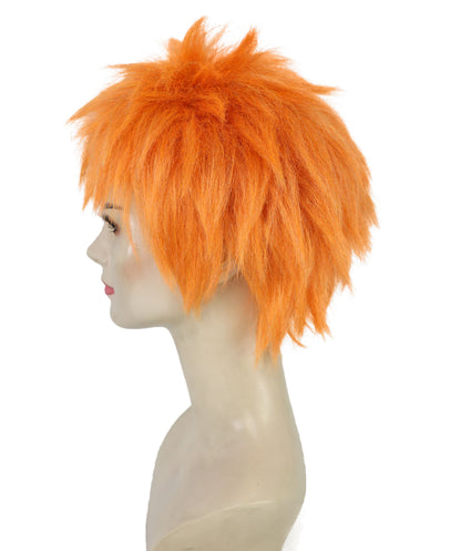 Wigs2you H-7240 女性の鮮やかなオレンジのストレート ツイン ポニーテール ウィッグ |ハロウィンに最適 |通気性のあるキャップレスキャップ