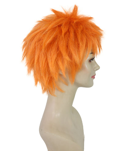 Wigs2you H-7240 女性の鮮やかなオレンジのストレート ツイン ポニーテール ウィッグ |ハロウィンに最適 |通気性のあるキャップレスキャップ