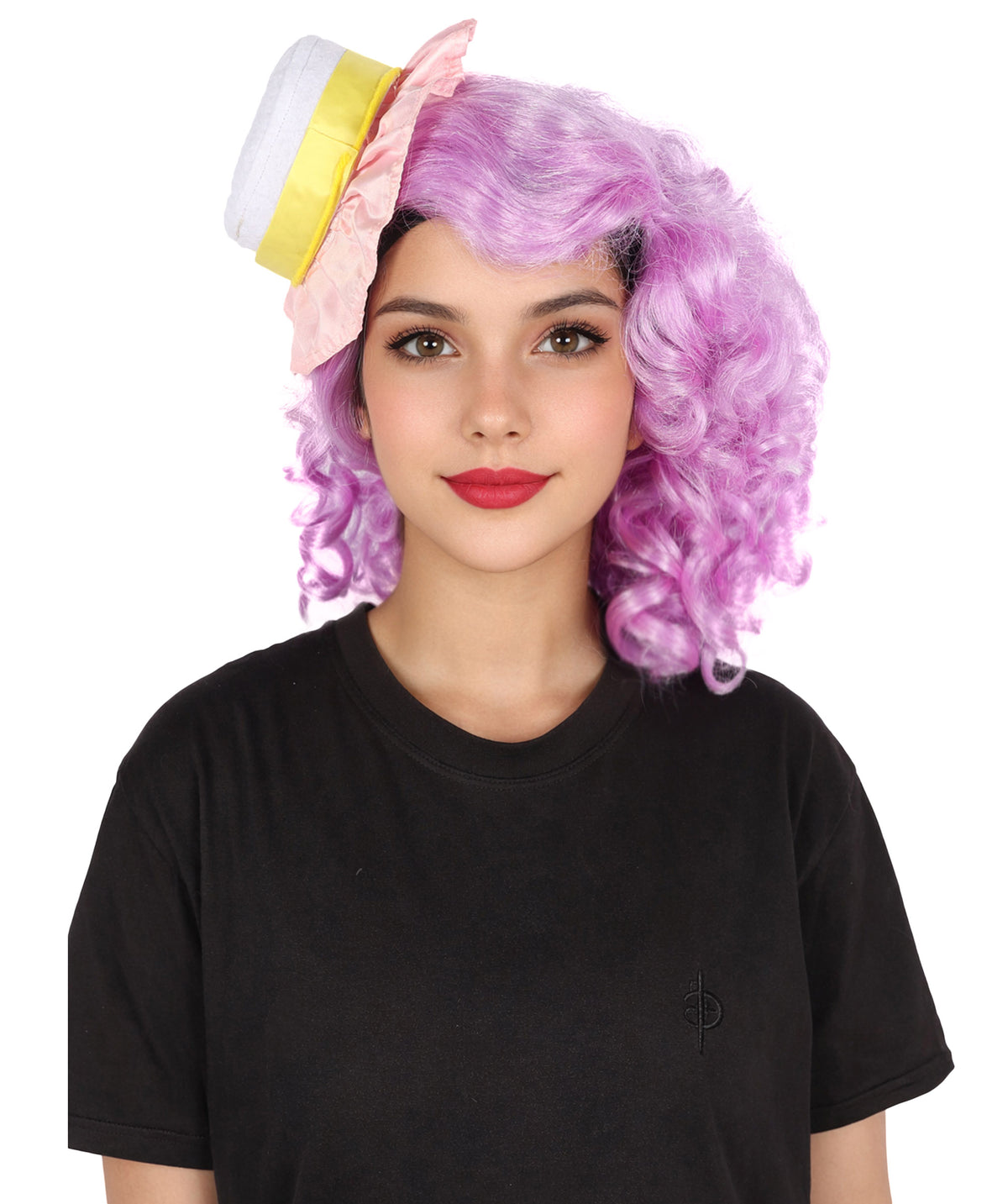 Wigs2you H-7242 キャンディをイメージした女性用カーリーパープルウィッグ | ハロウィン、コスプレ、テーマパーティーに最適なボリューム感のあるコスチューム用ヘアピース | キャップレス仕様