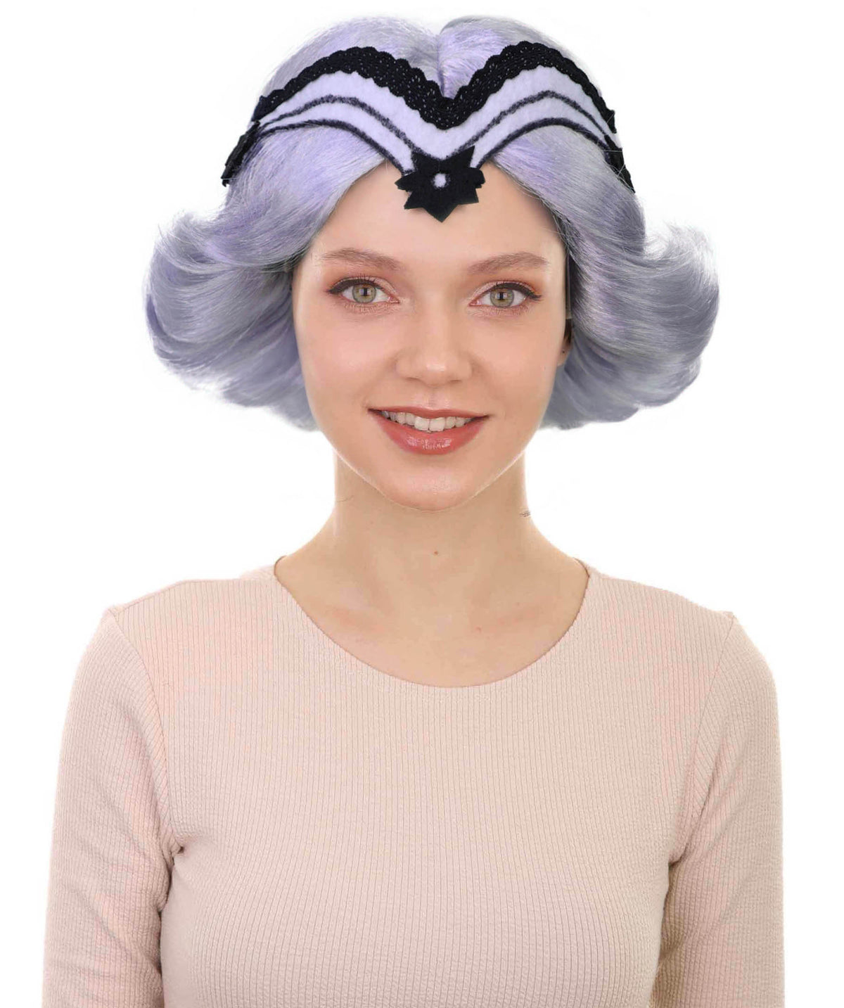 Wigs2you H-7243 女性用 1920年代フラッパーウィッグ（羽根付きヘッドバンド付属）| ギャツビー、スピークイージー、1920年代パーティー向けショートボブ・コスチューム用ウィッグ