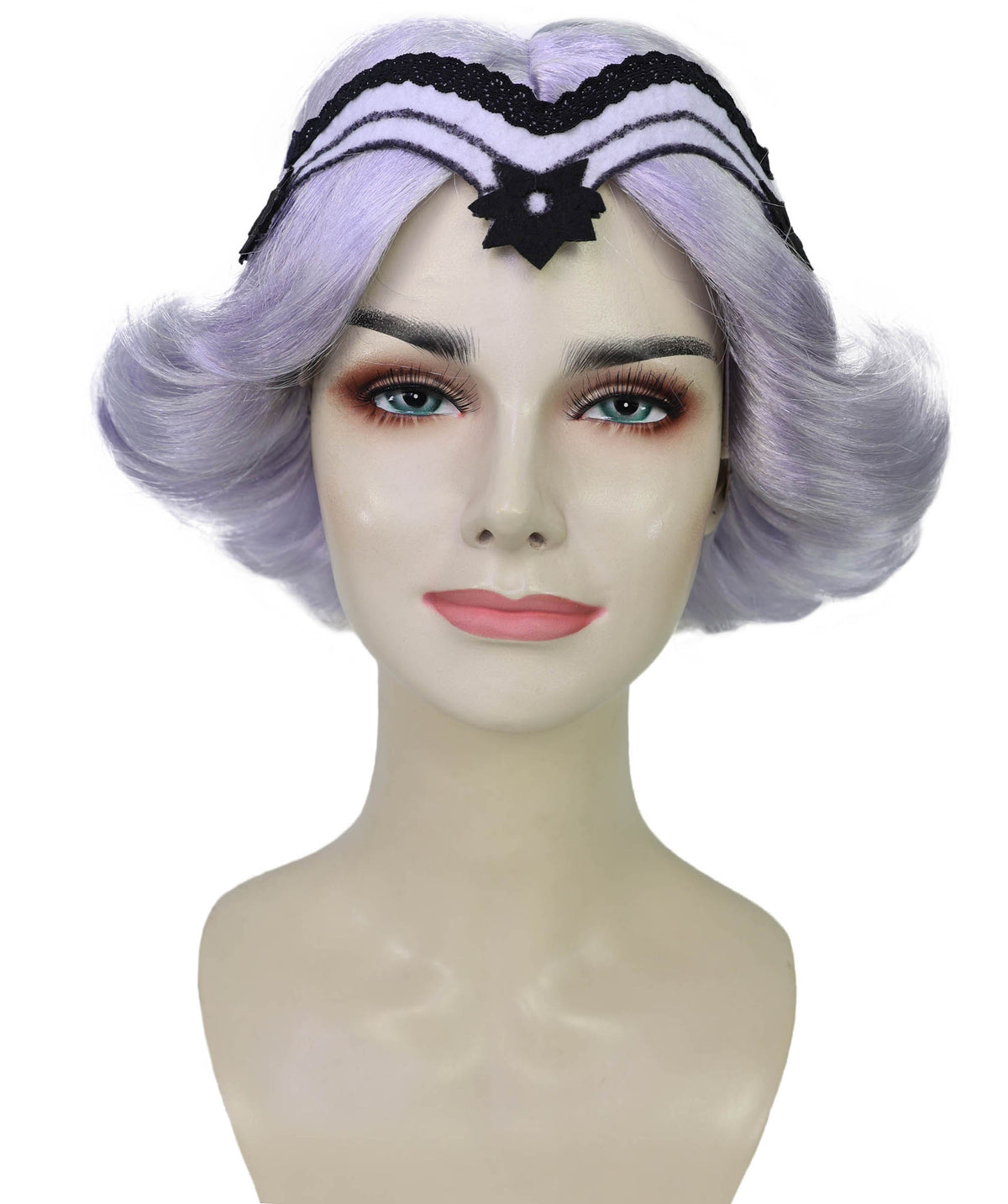 Wigs2you H-7243 女性用 1920年代フラッパーウィッグ（羽根付きヘッドバンド付属）| ギャツビー、スピークイージー、1920年代パーティー向けショートボブ・コスチューム用ウィッグ