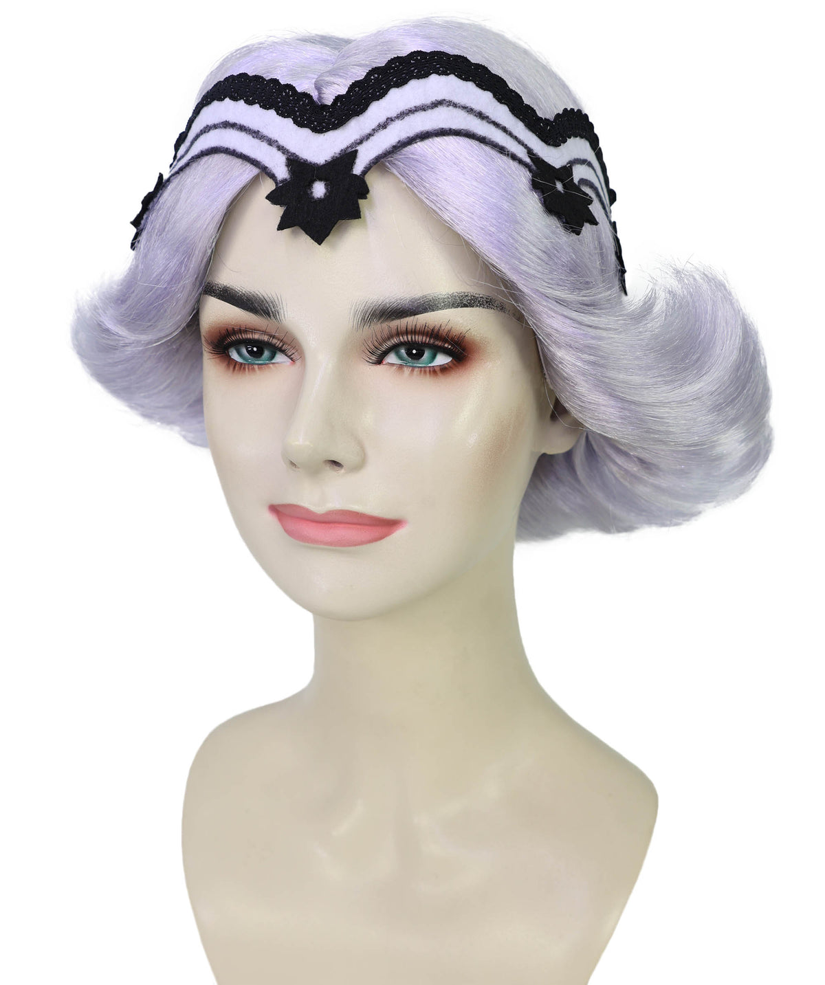 Wigs2you H-7243 女性用 1920年代フラッパーウィッグ（羽根付きヘッドバンド付属）| ギャツビー、スピークイージー、1920年代パーティー向けショートボブ・コスチューム用ウィッグ