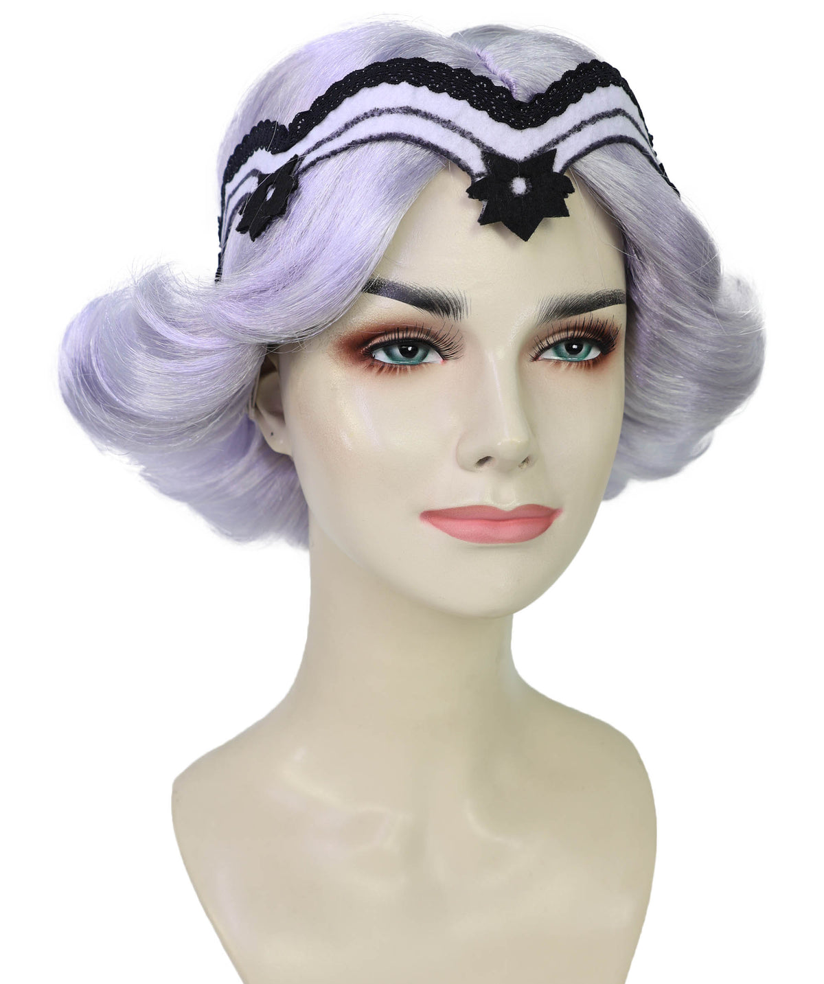 Wigs2you H-7243 女性用 1920年代フラッパーウィッグ（羽根付きヘッドバンド付属）| ギャツビー、スピークイージー、1920年代パーティー向けショートボブ・コスチューム用ウィッグ
