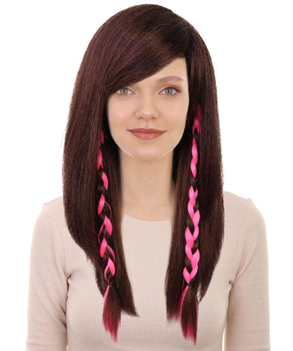 Wigs2you H-7246 女性用ブラウンロングウェーブウィッグ｜ファッションドール風ヘアスタイル（ドレスアップ＆パーティー用）｜通気性の良いキャップレスキャップ