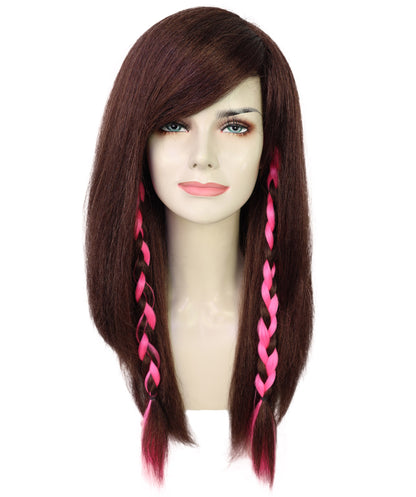 Wigs2you H-7246 女性用ブラウンロングウェーブウィッグ｜ファッションドール風ヘアスタイル（ドレスアップ＆パーティー用）｜通気性の良いキャップレスキャップ