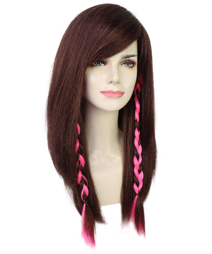Wigs2you H-7246 女性用ブラウンロングウェーブウィッグ｜ファッションドール風ヘアスタイル（ドレスアップ＆パーティー用）｜通気性の良いキャップレスキャップ