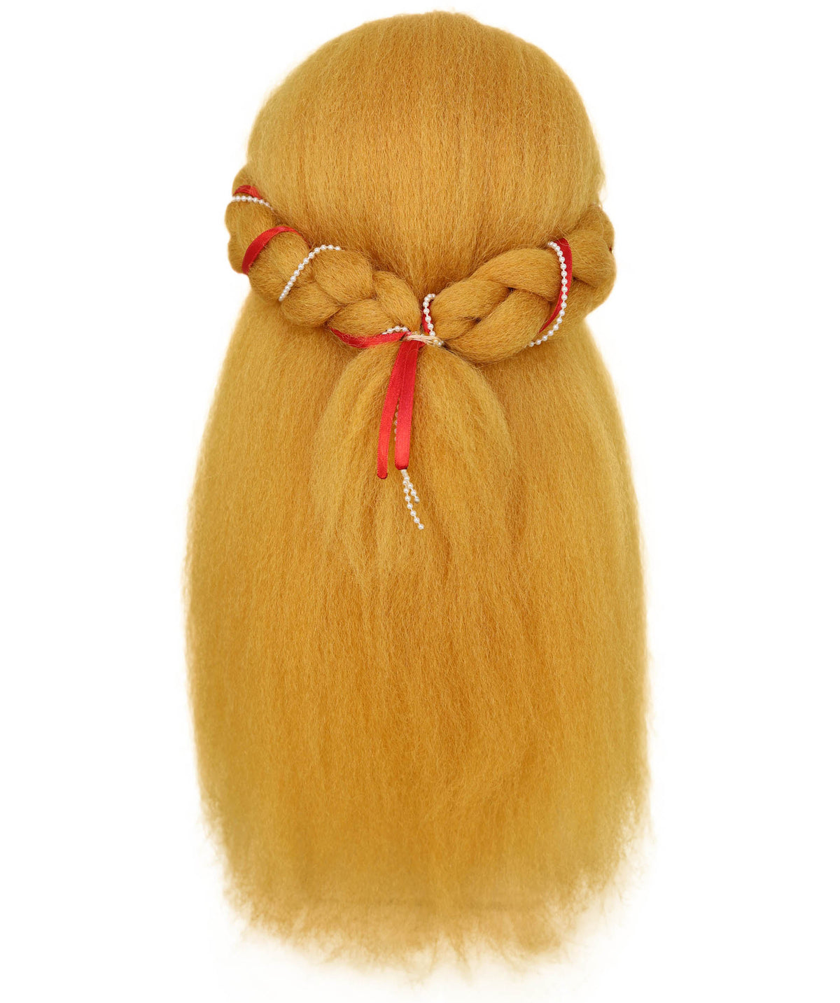 Wigs2you H-7247  女性用ロングブロンド編み込みヘッドバンドウィッグ｜中世のプリンセス、ファンタジーメイド、ルネッサンス風ヘアピース｜通気性のあるキャップレスキャップ