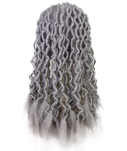 Wigs2you H-7249 大人用ユニセックス グレー・クリンクル・ドレッドヘア・ウィッグ | ハロウィン・コスプレ用人工毛ウィッグ | 通気性の良いキャップレス仕様