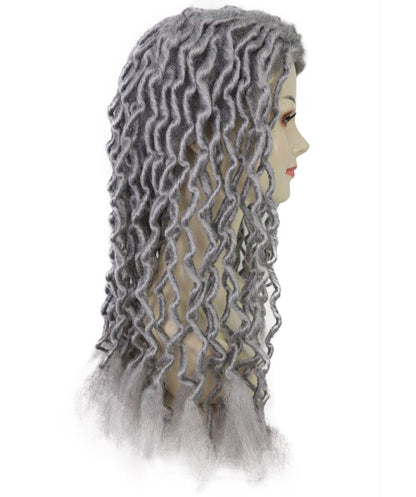 Wigs2you H-7249 大人用ユニセックス グレー・クリンクル・ドレッドヘア・ウィッグ | ハロウィン・コスプレ用人工毛ウィッグ | 通気性の良いキャップレス仕様