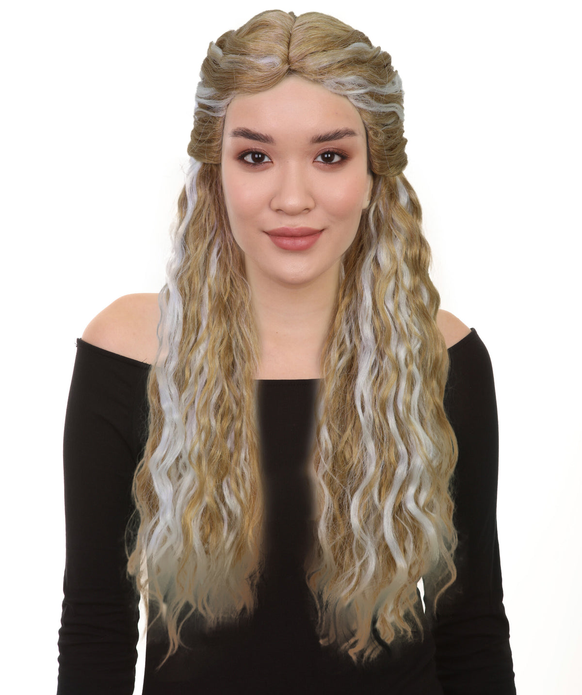 Wigs2you H-7250 大人用『プリンセス・ブライド・ストーリー』バターカップのウィッグ | 仮装用ホワイト＆ブロンド・ミックスのロングウィッグ