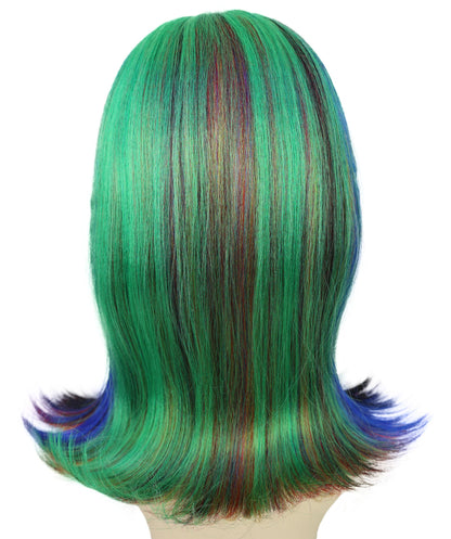 Wigs2you H-7251 大人女性用光るレインボーウィッグ｜パーティーに最適な鮮やかなハロウィンコスチュームヘア｜通気性のあるキャップレスキャップ