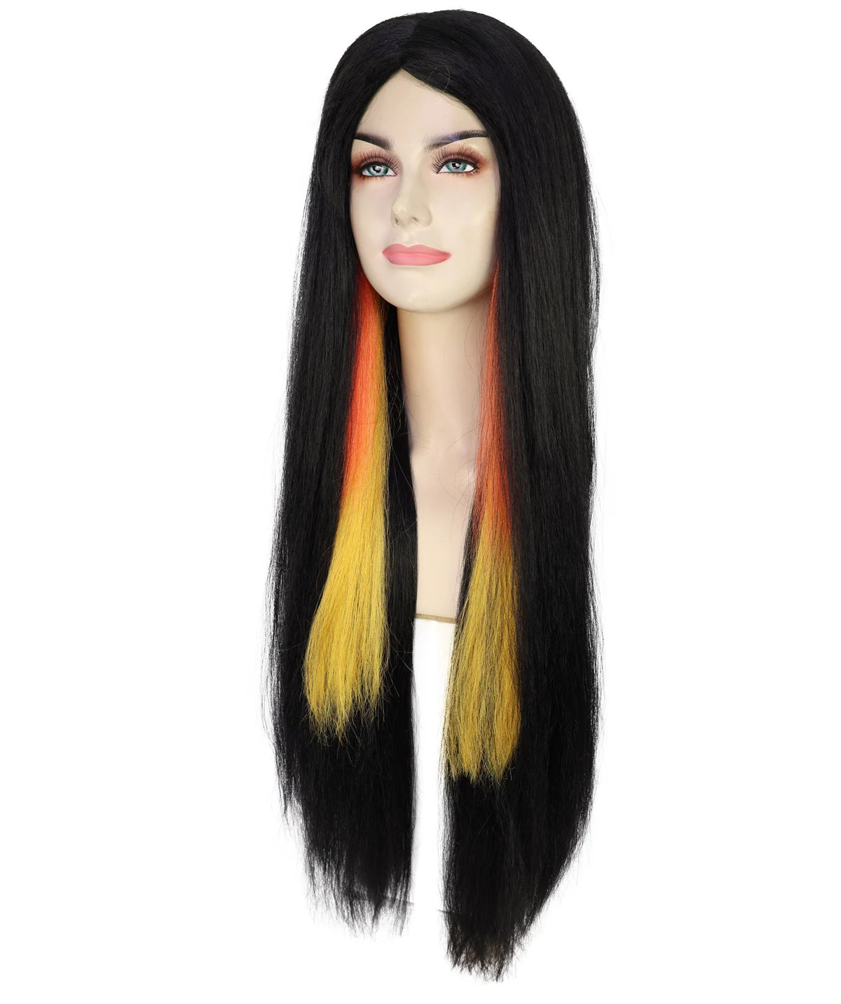 Wigs2you H-7252 大人用ユニセックス ロングストレートウィッグ（多色展開） | ハロウィン仮装用インパクト抜群のヘアスタイル | 通気性に優れたキャップレス仕様