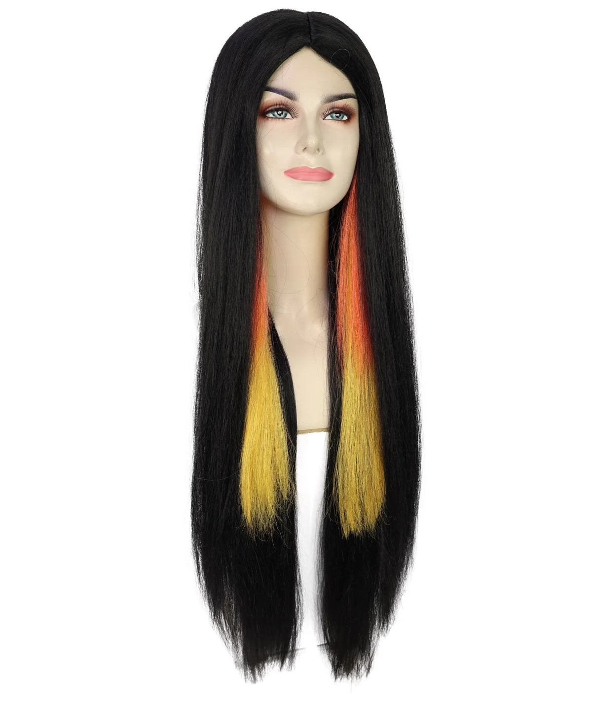 Wigs2you H-7252 大人用ユニセックス ロングストレートウィッグ（多色展開） | ハロウィン仮装用インパクト抜群のヘアスタイル | 通気性に優れたキャップレス仕様