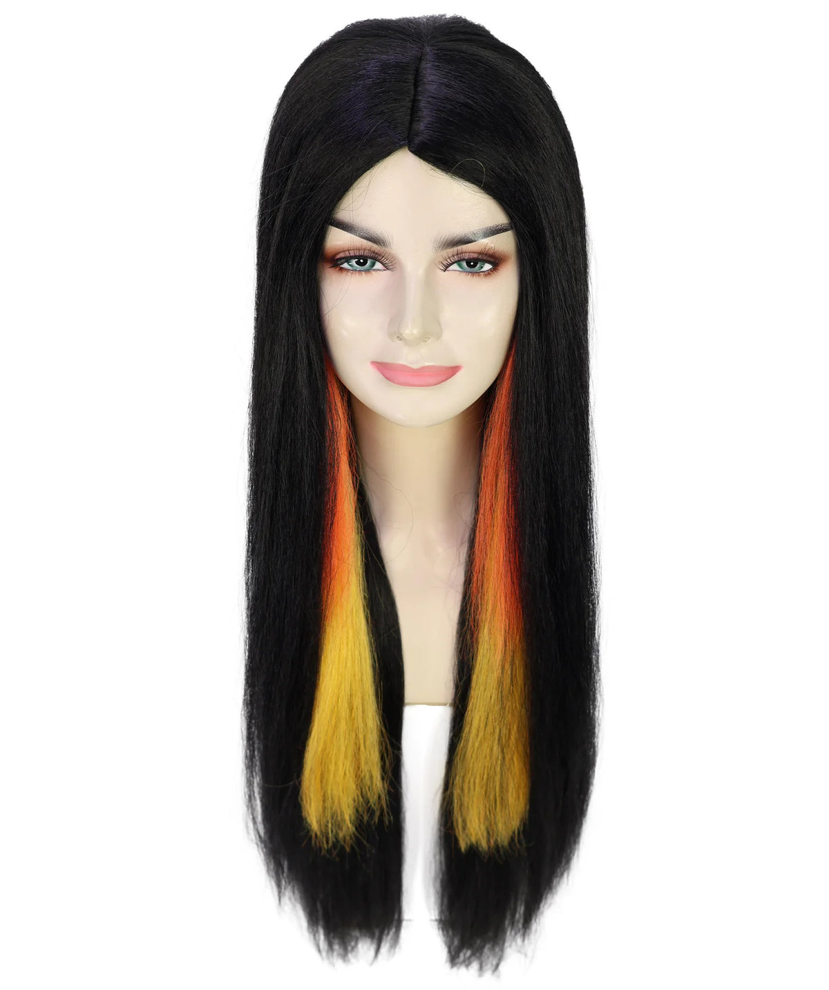 Wigs2you H-7252 大人用ユニセックス ロングストレートウィッグ（多色展開） | ハロウィン仮装用インパクト抜群のヘアスタイル | 通気性に優れたキャップレス仕様