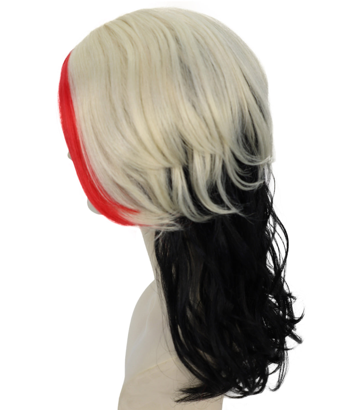 Wigs2you H-7253 大人用女性向けマルチカラー・ミディアム丈ウィッグ | ハロウィンに映える大胆なヘアスタイル | 通気性の良いキャップレス仕様