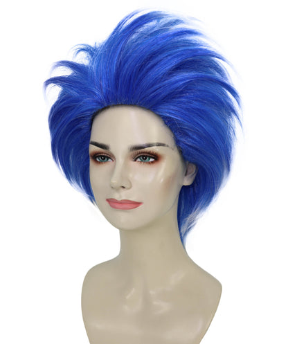 Wigs2you H-7256 パーティー＆ハロウィン用 ユニセックス・ブルー・クレイジーウィッグ | 大人・ティーン向け ファンキーな人工毛ウィッグ