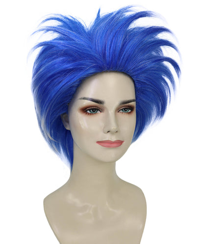 Wigs2you H-7256 パーティー＆ハロウィン用 ユニセックス・ブルー・クレイジーウィッグ | 大人・ティーン向け ファンキーな人工毛ウィッグ