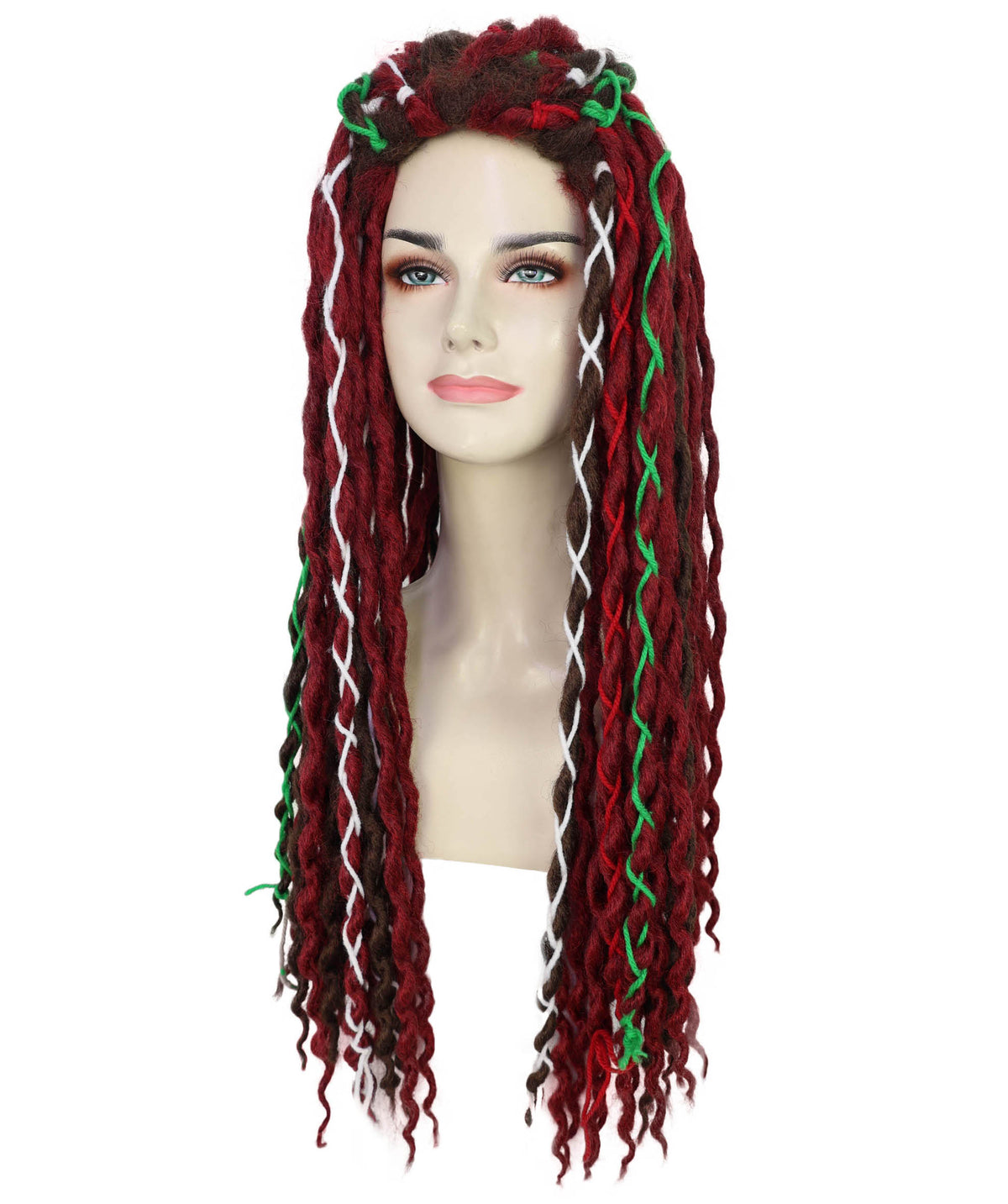 Wigs2you H-7258大人用女性向けブードゥー・プリーステス（女司祭）ウィッグ — ハロウィンのウィッチ・ドクター（呪術医）スタイルに最適な、多色使いのロング・ドレッドヘア・ウィッグ