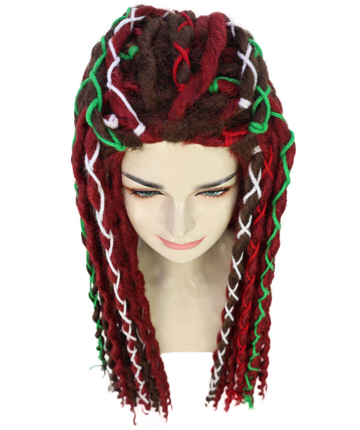 Wigs2you H-7258大人用女性向けブードゥー・プリーステス（女司祭）ウィッグ — ハロウィンのウィッチ・ドクター（呪術医）スタイルに最適な、多色使いのロング・ドレッドヘア・ウィッグ