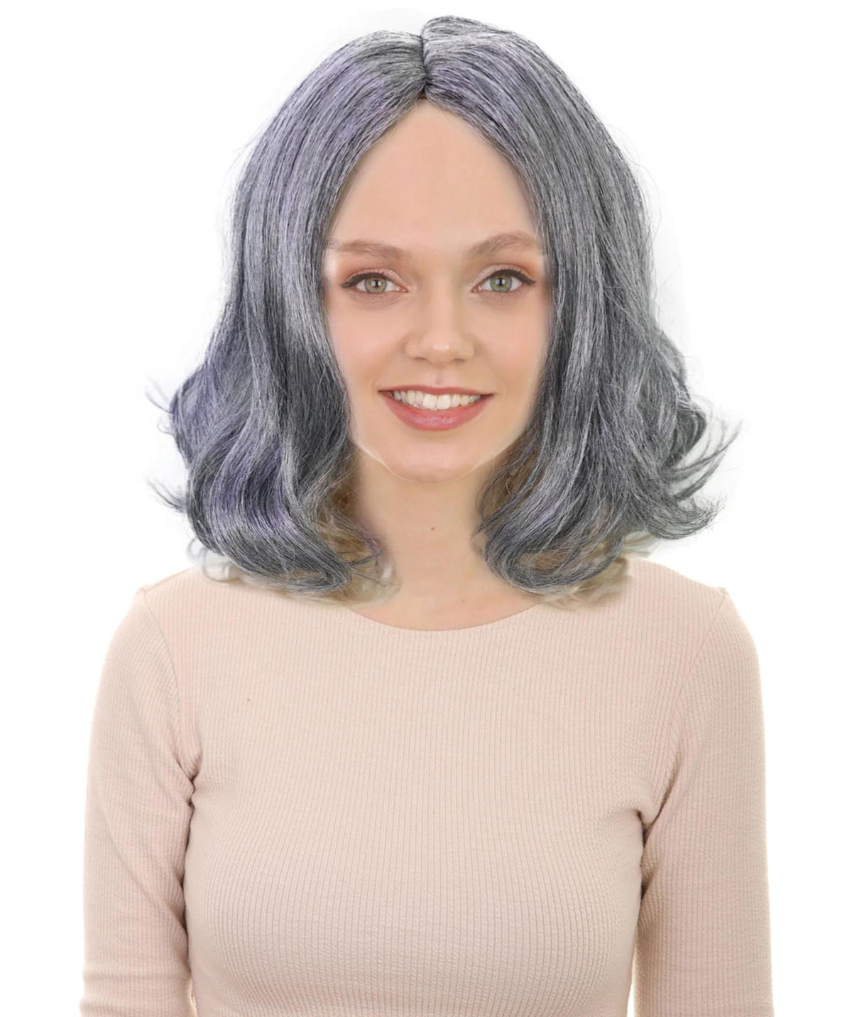 Wigs2you H-7260 大人用女性向け ゾンビ・クイーン／クリーチャー用 モノトーン・ミックスウィッグ | ダークなホラーテイストのロング・ダメージヘア | ハロウィン、コスプレ、パーティー、舞台用ウィッグ