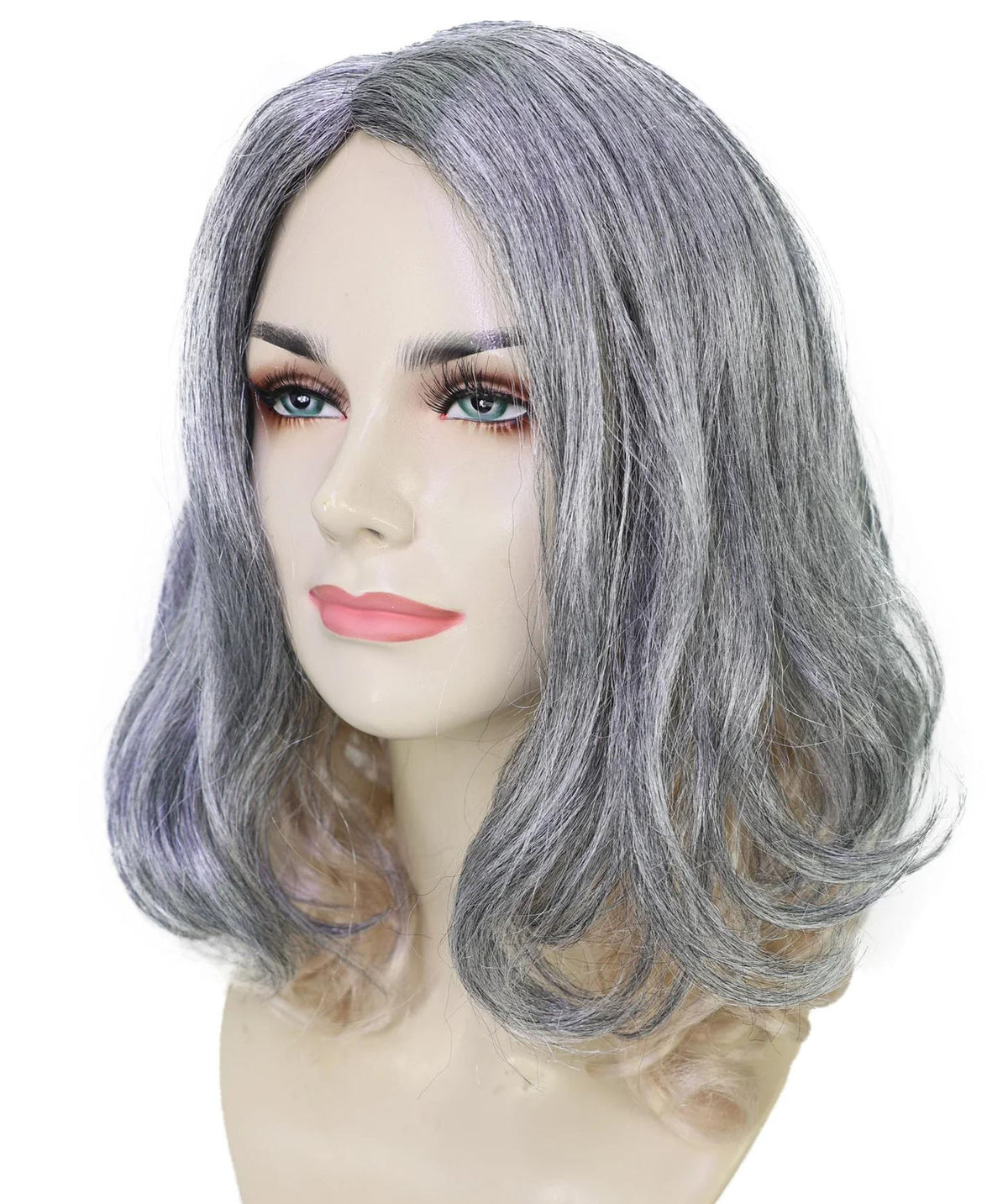 Wigs2you H-7260 大人用女性向け ゾンビ・クイーン／クリーチャー用 モノトーン・ミックスウィッグ | ダークなホラーテイストのロング・ダメージヘア | ハロウィン、コスプレ、パーティー、舞台用ウィッグ