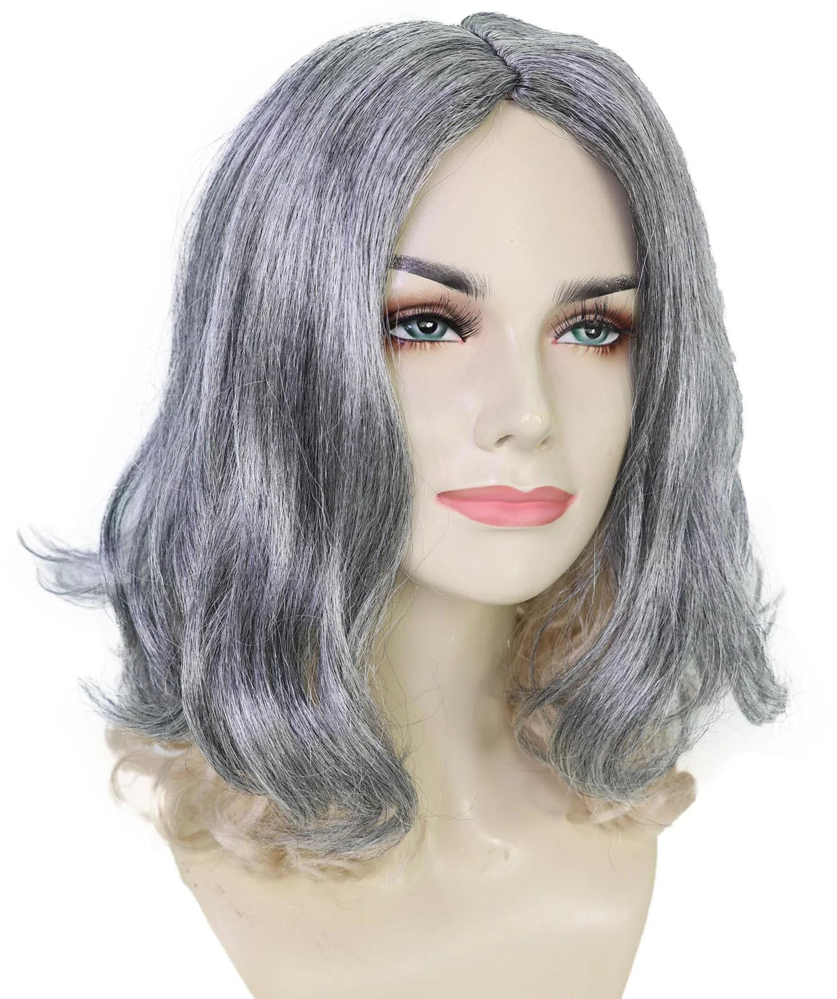 Wigs2you H-7260 大人用女性向け ゾンビ・クイーン／クリーチャー用 モノトーン・ミックスウィッグ | ダークなホラーテイストのロング・ダメージヘア | ハロウィン、コスプレ、パーティー、舞台用ウィッグ