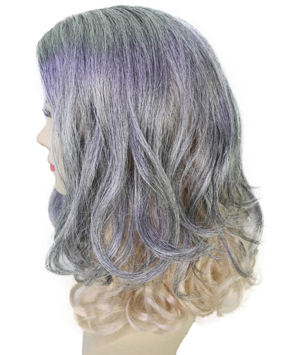 Wigs2you H-7260 大人用女性向け ゾンビ・クイーン／クリーチャー用 モノトーン・ミックスウィッグ | ダークなホラーテイストのロング・ダメージヘア | ハロウィン、コスプレ、パーティー、舞台用ウィッグ