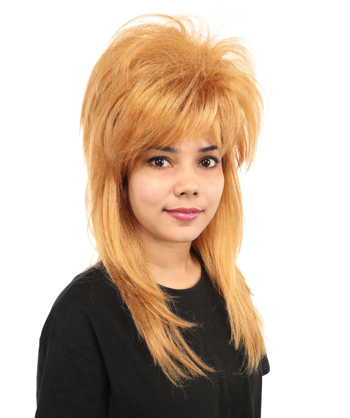 Wigs2you H-7261 大人用ロング・ブラウン・シャグウィッグ | 80年代風レイヤードスタイル＆キャップレス仕様 | ハロウィン、ディスコ、ポップスターの仮装に最適