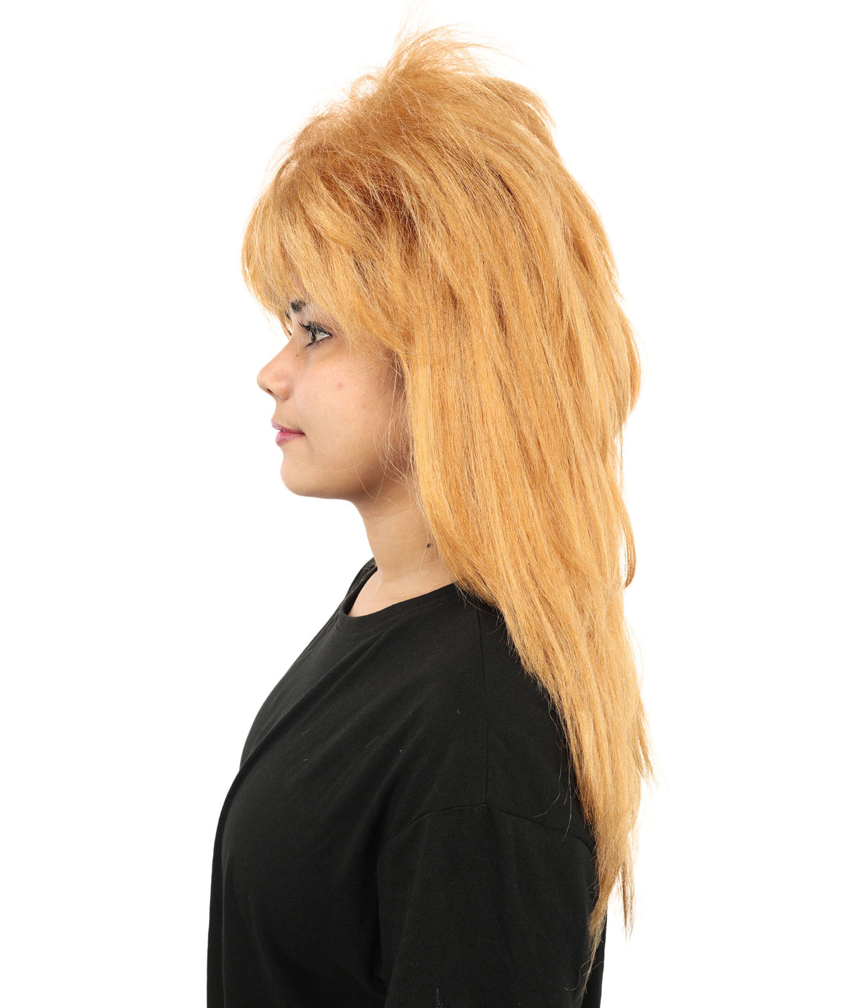 Wigs2you H-7261 大人用ロング・ブラウン・シャグウィッグ | 80年代風レイヤードスタイル＆キャップレス仕様 | ハロウィン、ディスコ、ポップスターの仮装に最適