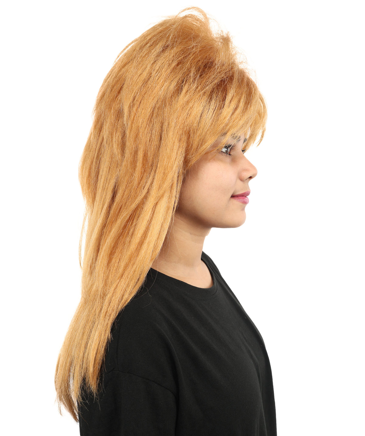Wigs2you H-7261 大人用ロング・ブラウン・シャグウィッグ | 80年代風レイヤードスタイル＆キャップレス仕様 | ハロウィン、ディスコ、ポップスターの仮装に最適