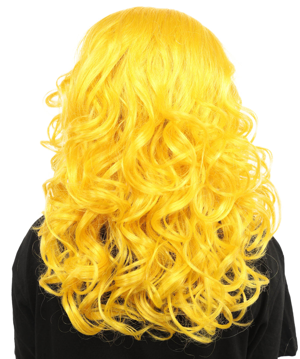 Wigs2you H-7262レディース用ツートンカラー（ブロンド＆イエロー）カーリーウィッグ | スター・ポップ・スタイルを取り入れたミディアム・レイヤーの人工毛ウィッグ | コスチューム、ハロウィン、ステージパフォーマンス、各種テーマパーティーに最適