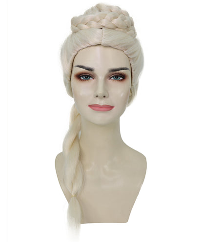 Wigs2you H-7263 大人用ブロンド・ドラゴンクイーン・ウィッグ | ハロウィンパーティー向けロング三つ編みファンタジー・プリンセス・ヘア