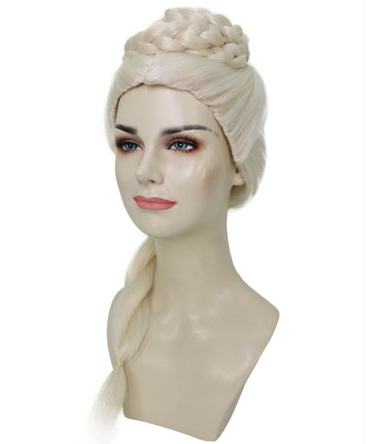 Wigs2you H-7263 大人用ブロンド・ドラゴンクイーン・ウィッグ | ハロウィンパーティー向けロング三つ編みファンタジー・プリンセス・ヘア